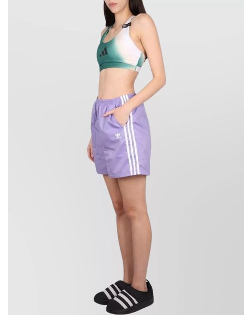 Adidas Originals Purple Logo-Print Tank Top
