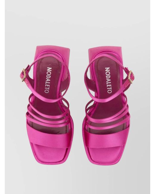 NODALETO Pink Crystal-Embellished Sandals