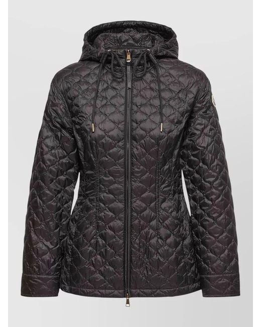 Moncler Black Arum Hooded Mid Length Down Coat
