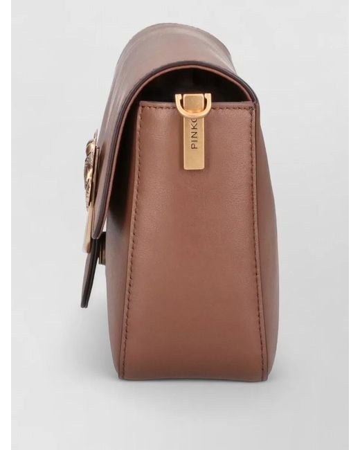 Pinko Brown Na Leather Clutch Bag