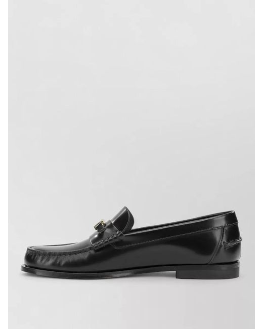 Tod's Black Leather Loafers