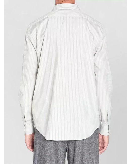 Céline White Striped Relaxed-Fit Cotton Shirt for men