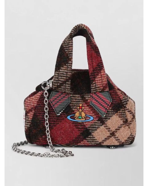 Vivienne Westwood Multicolor Mini Wool Tweed Bag