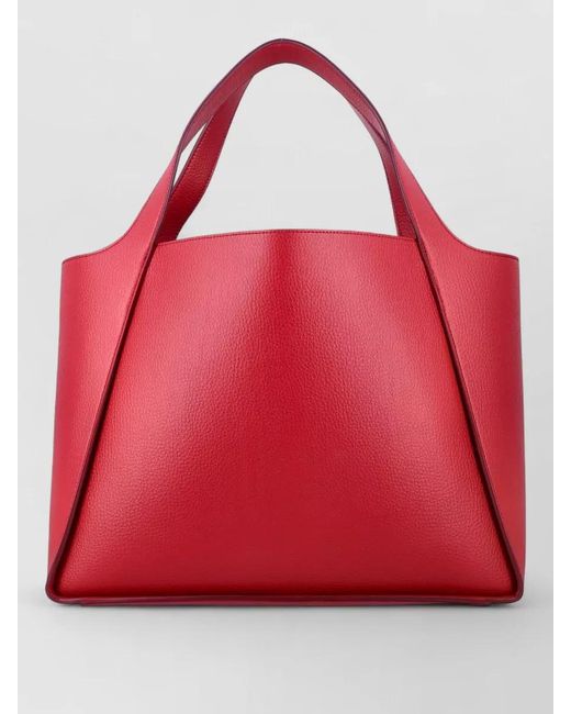 Stella McCartney Red Vegan Leather Logo Tote Bag Italy