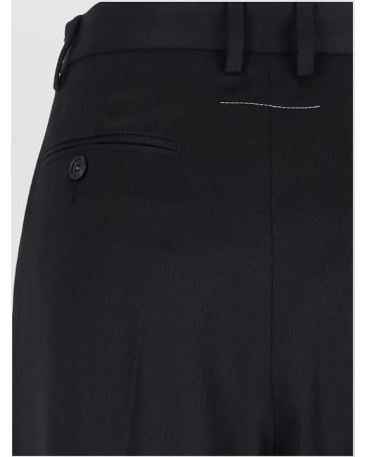 MM6 by Maison Margiela Blue Straight-Leg Tailored Trousers