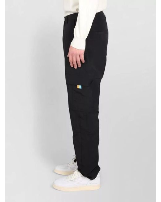 Marcelo Burlon White Cargo Trousers Multi Pocket Belt Loop Waist for men
