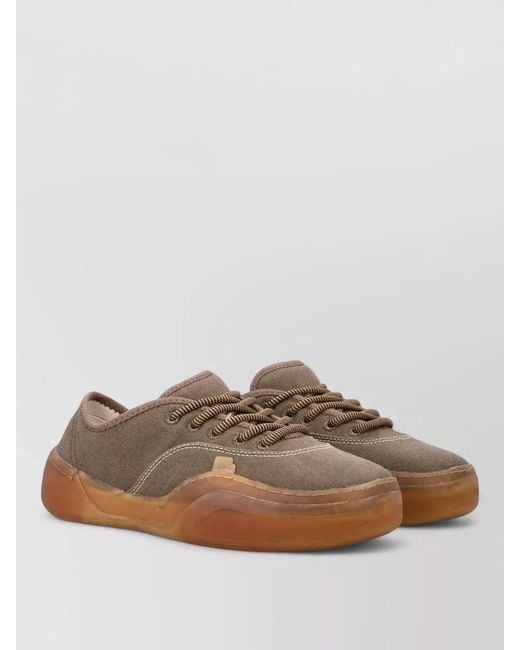 ERL Brown Canvas Low-Top Sneakers for men
