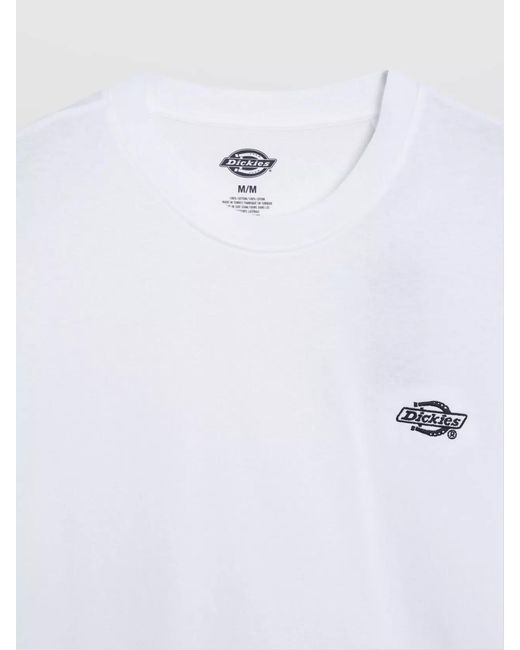 Dickies White Relaxed Fit Crew Neck T-Shirt for men
