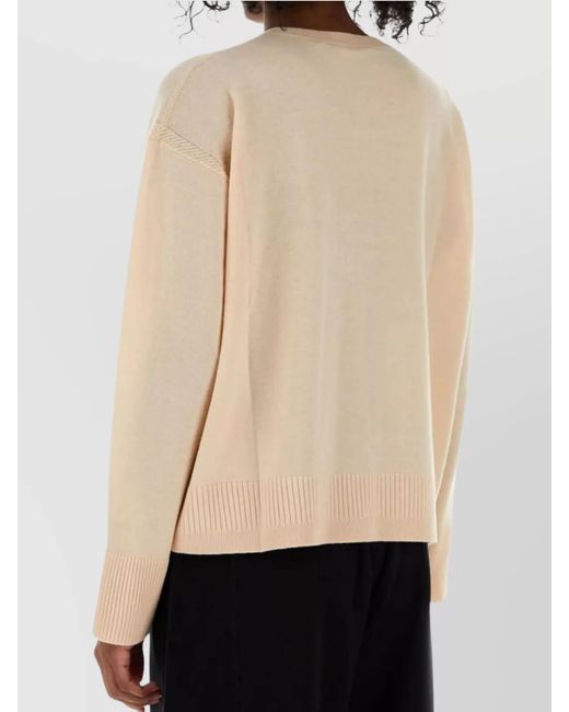 Stella McCartney Natural Virgin Wool Oversized Jumper
