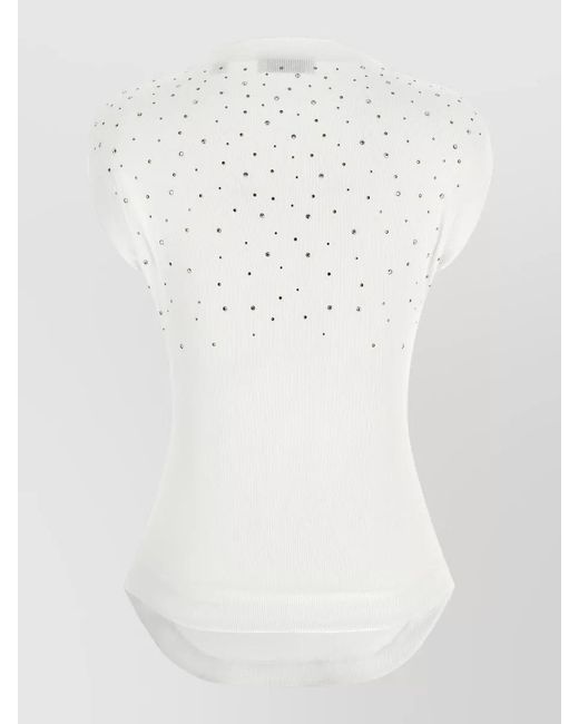 Off-White c/o Virgil Abloh White Crystal-Embellished Top