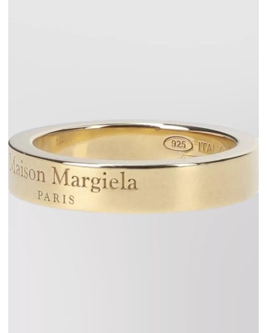 Maison Margiela Metallic Slim Band Ring Polished Finish Design