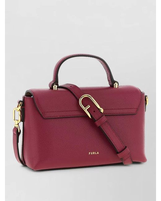 Furla Purple Moonlight Micro Crossbody Bag Detachable Strap