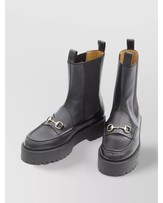 Gucci Black Horsebit Boots