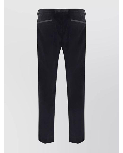 Dolce & Gabbana Blue Cotton-Blend Straight-Leg Trousers for men