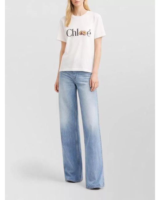 Chloé Natural Slim-Fit Logo T-Shirt