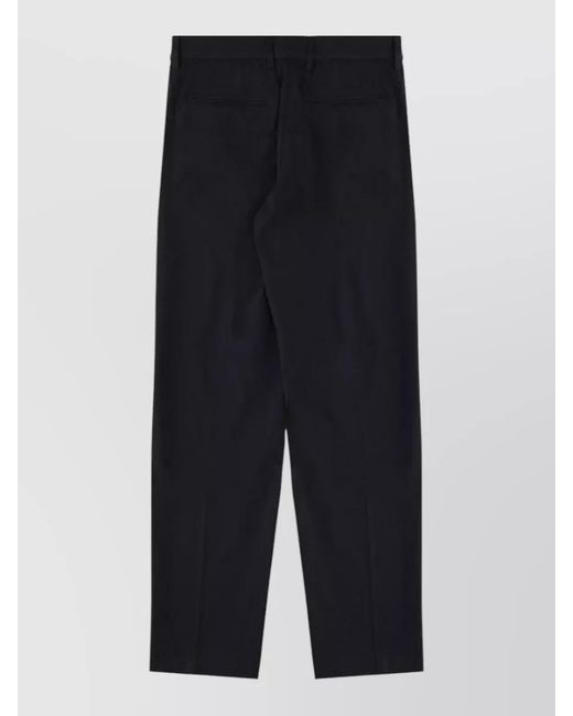 Emporio Armani Black Tailored Trousers Front Crease Belt Loops Pockets for men