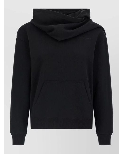 Courreges Black Cotton Hoodie