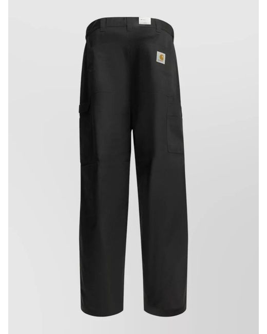 Carhartt Black Postal Single Knee Loose Fit Trousers for men