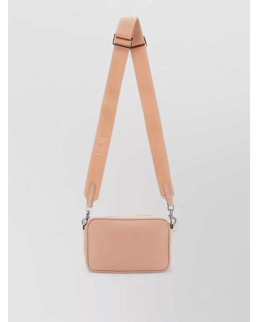 N°21 White Logo Crossbody Bag Rectangular Taped Strap