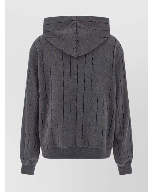 Brunello Cucinelli Gray Cotton Hoodie