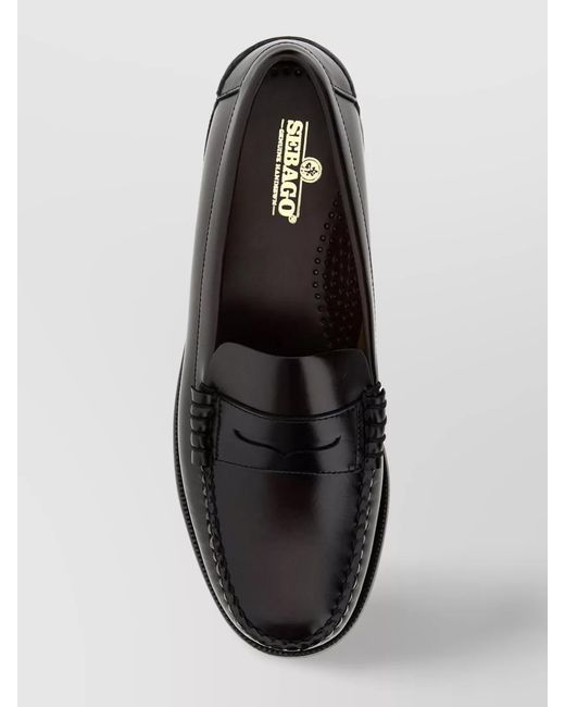 Sebago Black Leather Classic Dan Loafers for men