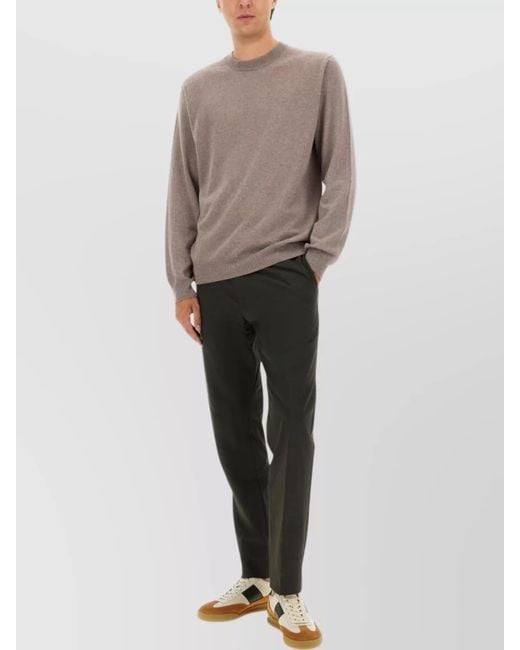 Paul Smith Gray Luxurious Cashmere Crew Neck Sweater for men