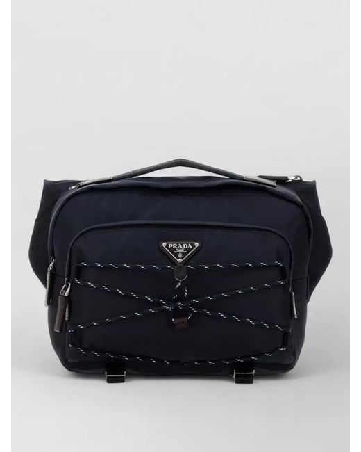 Prada Blue Re-Nylon Belt Bag for men