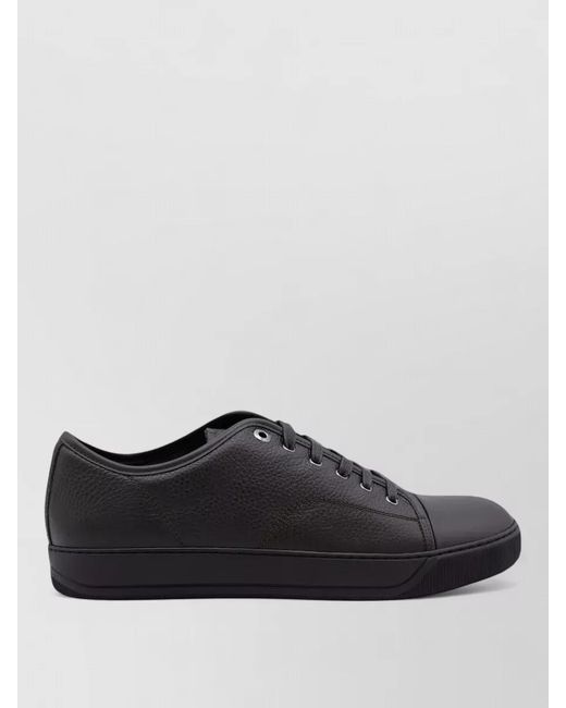 Lanvin Black Lace Up Sneakers Eyelet Detailing Rubber Sole for men
