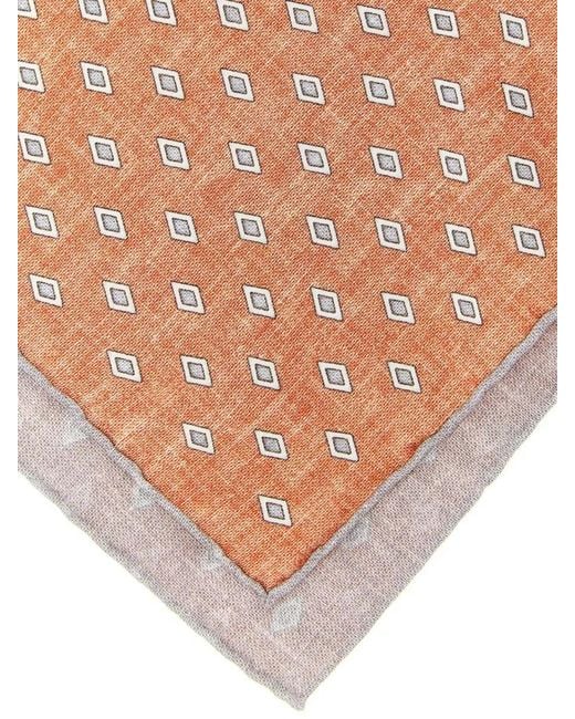 Brunello Cucinelli Natural Silk Pocket Clutch Scarf Square Design for men