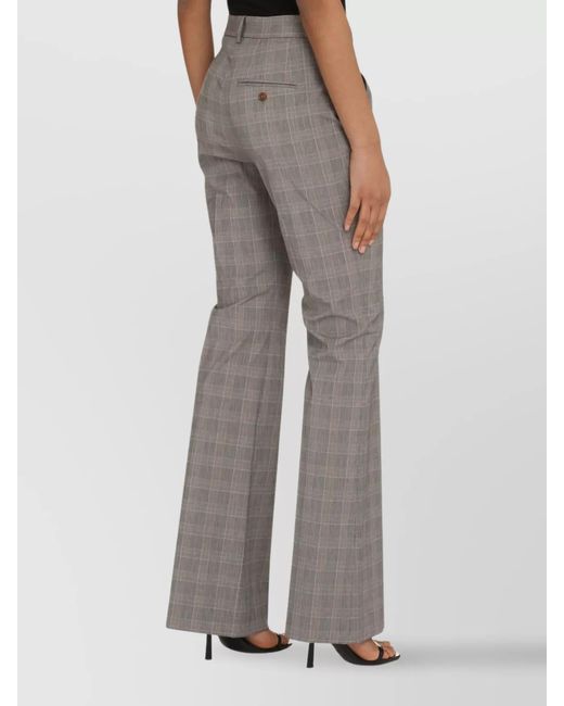 Vivienne Westwood Gray Checked Straight Trousers