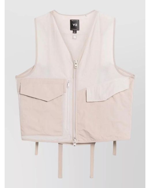 Y-3 Natural Vest Adjustable Straps Front Pockets for men