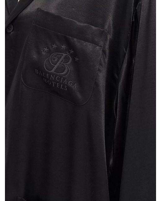 Balenciaga Black Embroidered Shirt