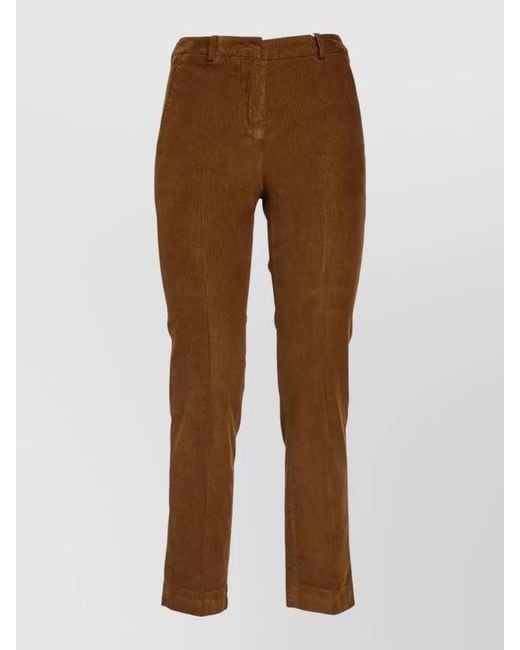 Incotex Brown Straight Trousers