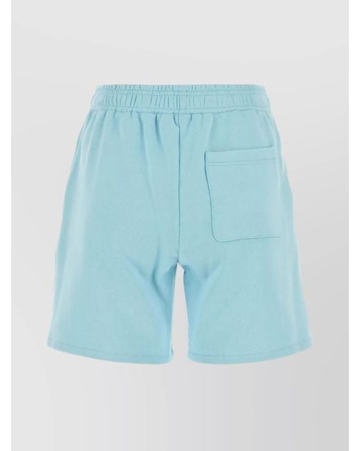 Versace Blue Cotton Short Shorts