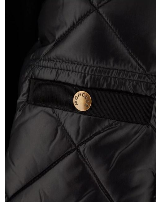 Moncler Black Nylon Tricot Down Jacket Front Pockets