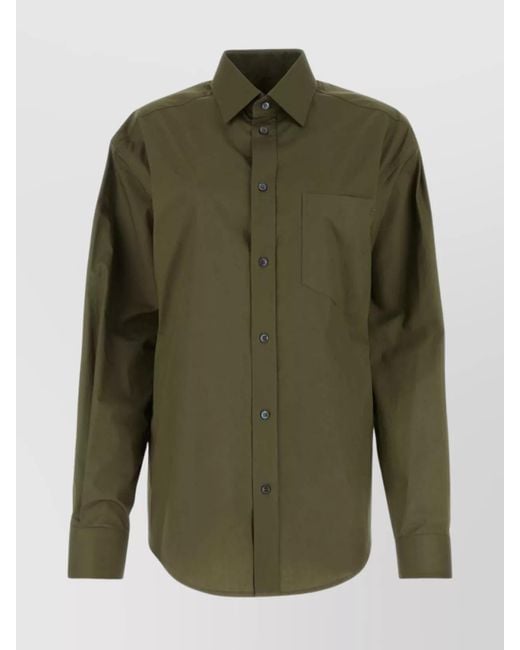 DARKPARK Green Cotton Poplin Shirt for men