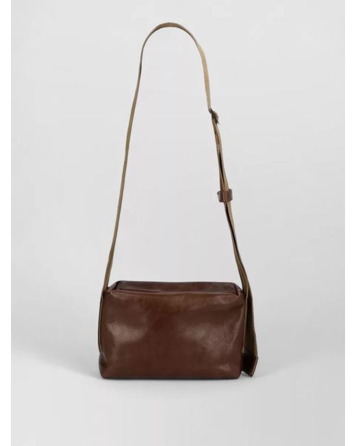 Uma Wang White Leather Shoulder Bag Adjustable Strap