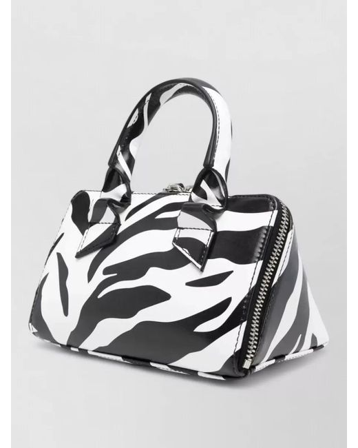 The Attico Metallic Friday Mini Zebra Pattern Leather Bag
