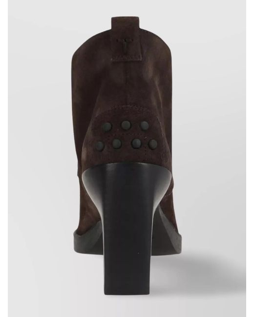 Tod's Brown Suede Lace-Up Ankle Boots