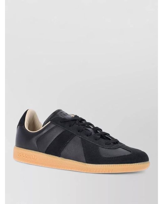 Adidas Blue Leather Low-Top Lace-Up Sneakers