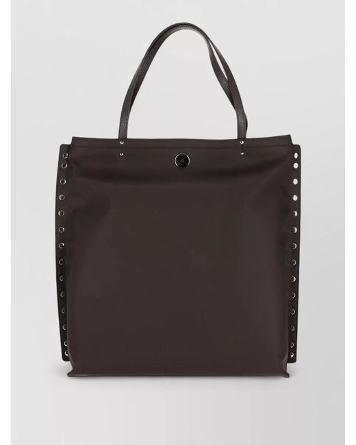 Zanellato Black Tokyo Medium Tote Bag Dual Handles Studs