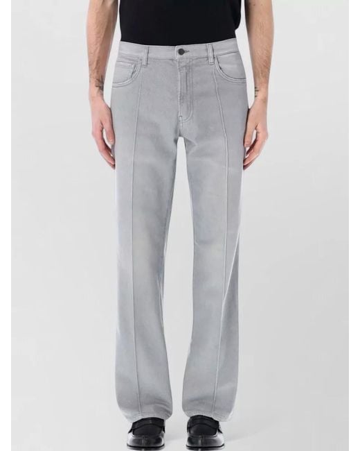 Prada Gray Denim Jeans Regular Rise Straight Leg for men