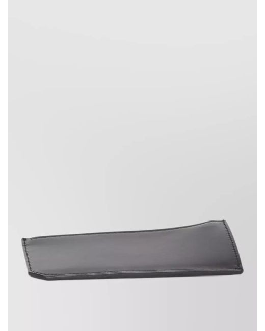 Saint Laurent Gray Calfskin Leather Tiny Cassandre Fragments Cardholder for men