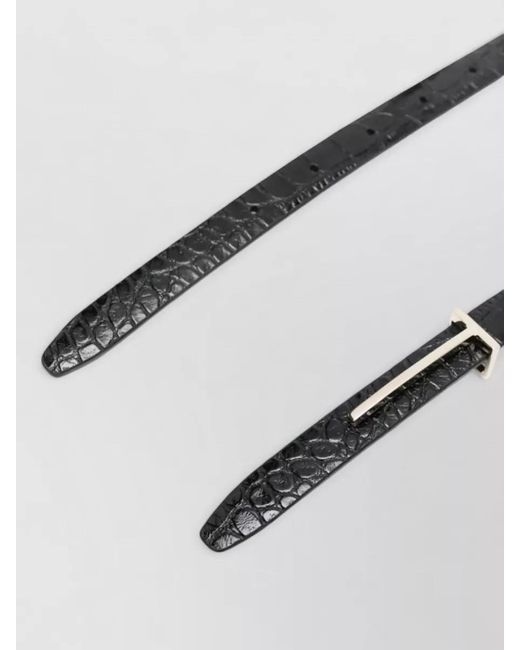 Tom Ford Multicolor Crocodile-Embossed Leather Belt
