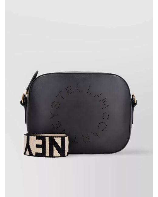 Stella McCartney Black Stella Logo Mini Shoulder Bag