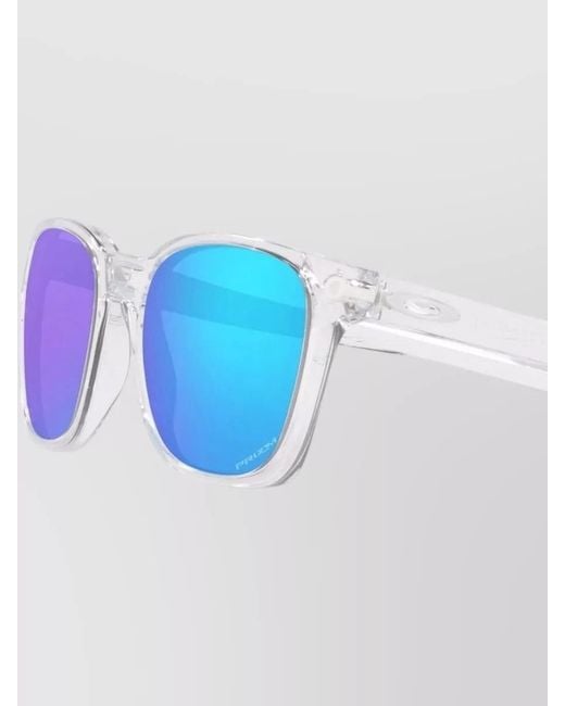 Oakley Blue Square Sunglasses Clear Frame Transparent Temples
