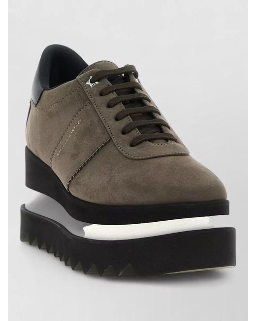 Stella McCartney Gray Platform Lace-Up Shoes