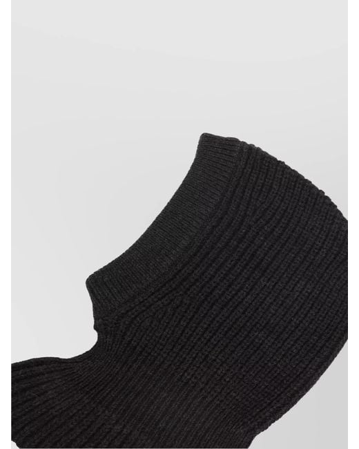 Lemaire Black Wool Blend Balaclava for men