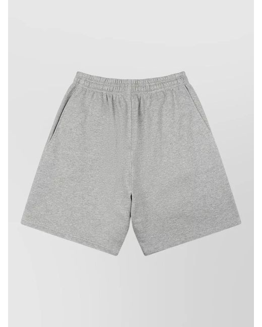 Entire studios Gray Cotton Track Shorts for men