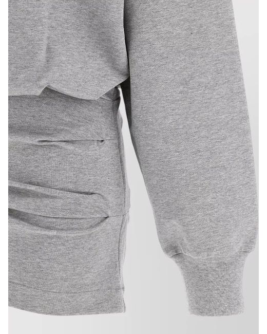 The Attico Gray Mélange Sweatshirt Dress